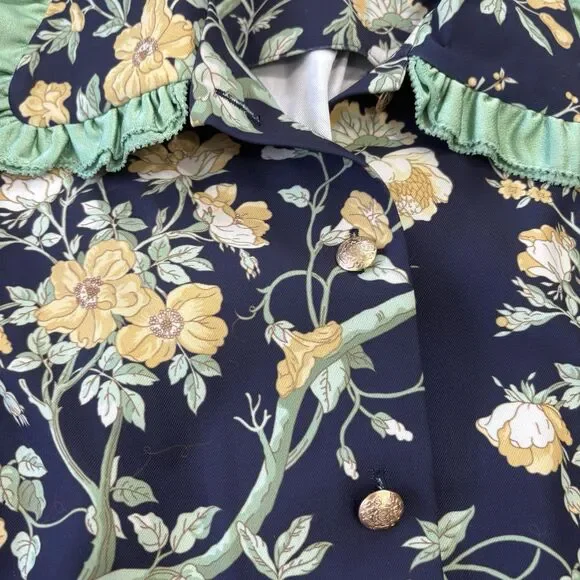 Tuckernuck Dress Womens Size XS Mini Short Sleeve Night Bloom Twiggy Chic - Picture 3 of 8